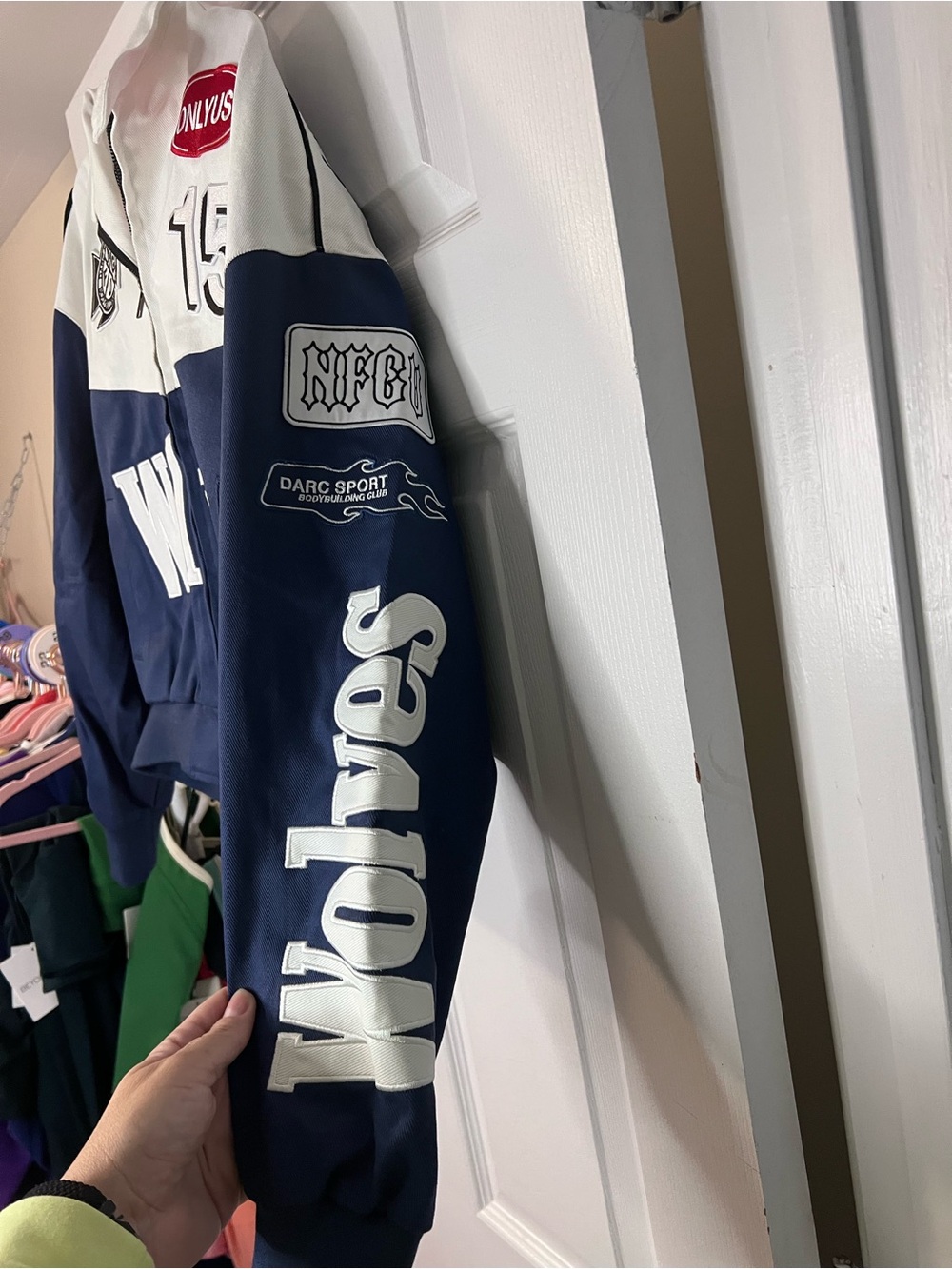 #1043 Darc Sport OnlyUs Gordon Racing Wolves Jacket 167/500 NWT S - Picture 6 of 7